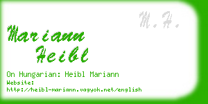 mariann heibl business card